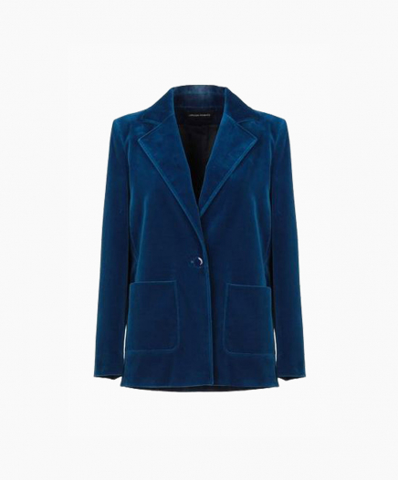 Veste Velours Bleu