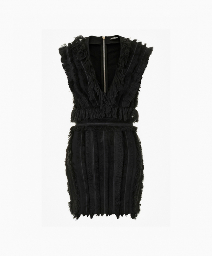 Robe Black Fringe