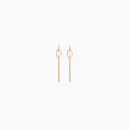 Boucles d'oreilles Pierre Quartz Rose