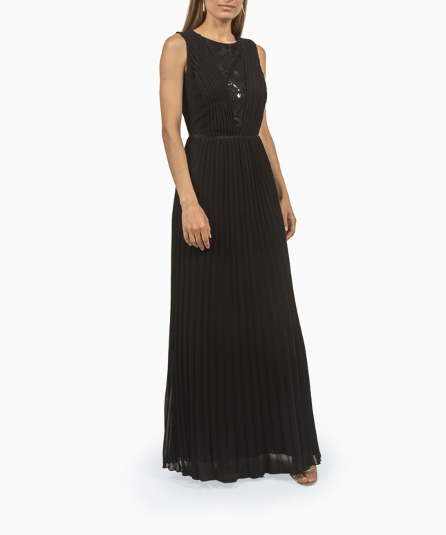 Robe longue Ralph Lauren Pleated Chiffon Gown 2