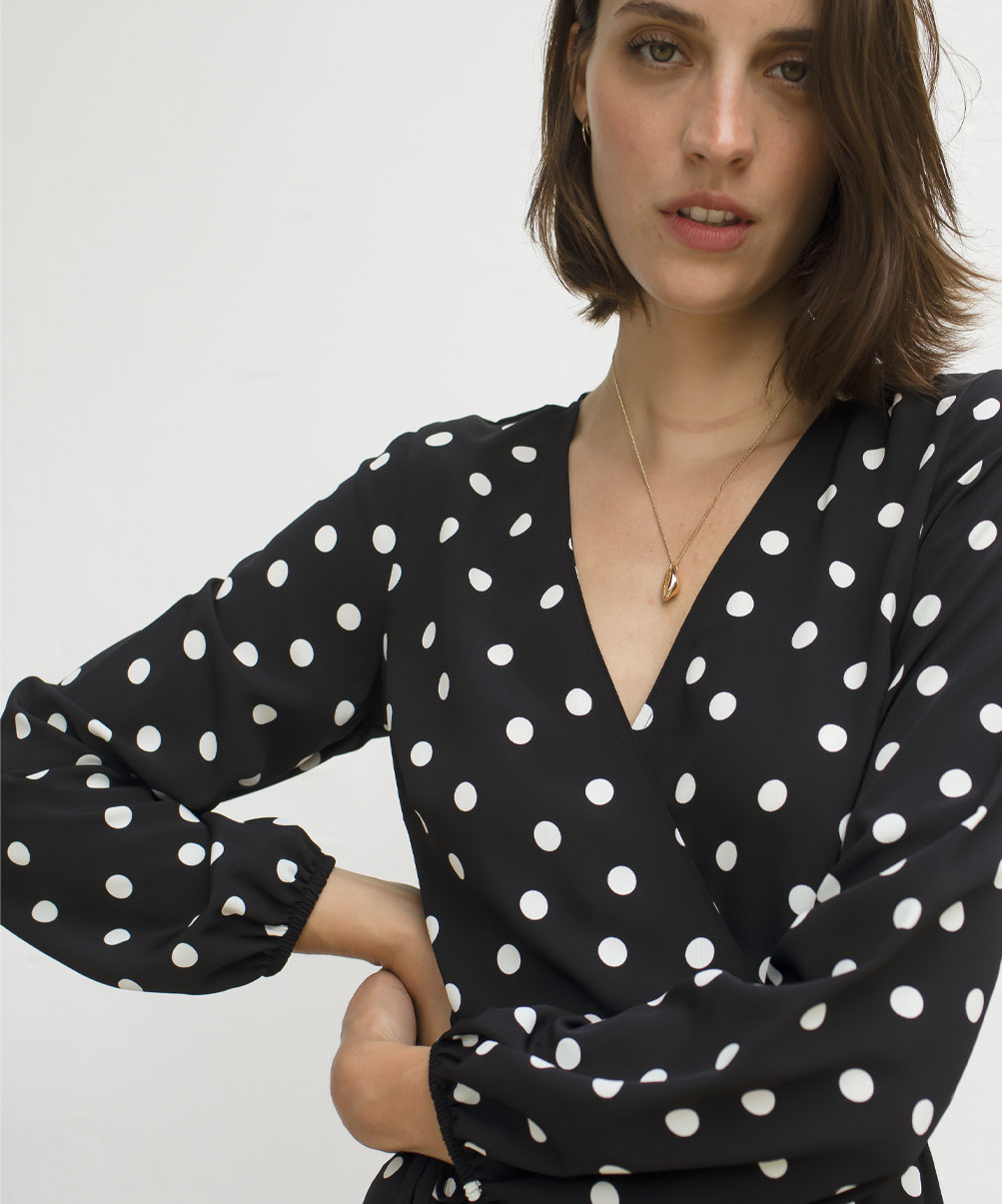 Location Robe Wallis Polka Dot Wrap 3