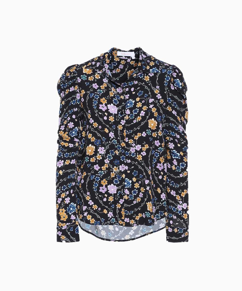 Location Blouse SeeByChloe Imprimé Floral Noir 1