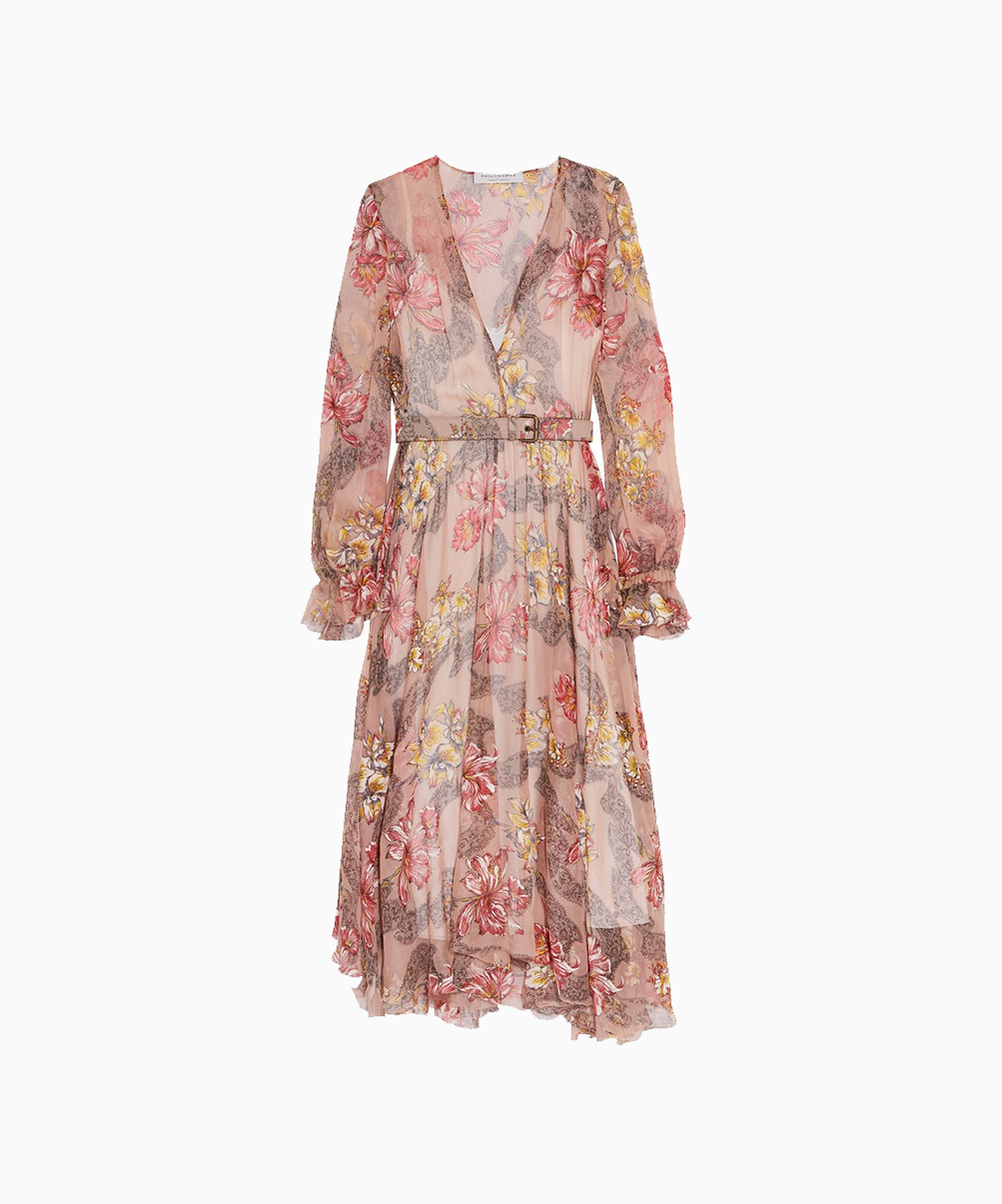 Location robe Philosophy Di Lorenzo Serafini Floral Ruffled 1