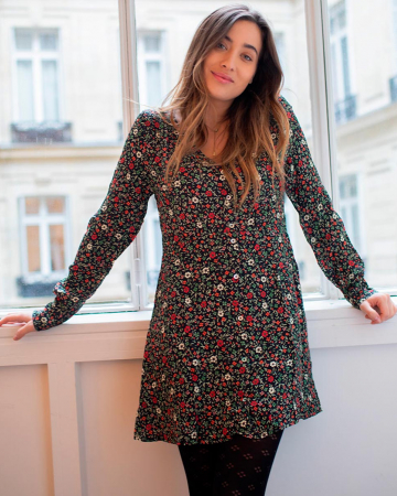 Robe Lana Fleurs