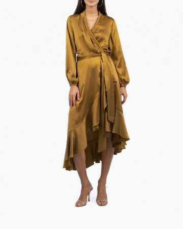 Robe Wrap Flounce Bronze