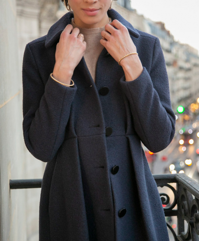 Location MAJE Marine Wool Coat 3