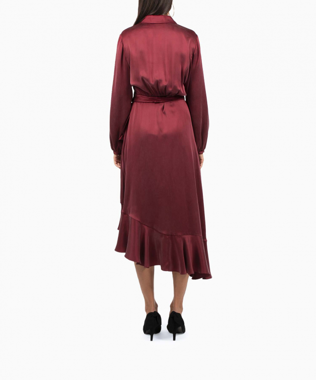 Location robe Zimmermann Wrap Flounce Bordeaux 3