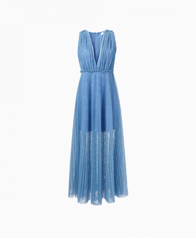 Location robe MSGM Lace Bleue 1